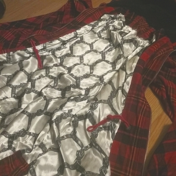 L.A.M.B GWEN STEFANI Red Plaid Hooded Jacket - Picture 7 of 14